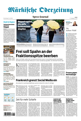 Cover of Markische Oderzeitung Spree-Journal
