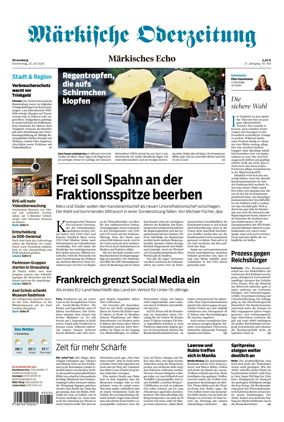 Cover of Markische Oderzeitung Strausberg