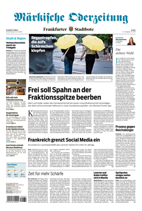 Cover of Markische Oderzeitung Frankfurt (Oder)