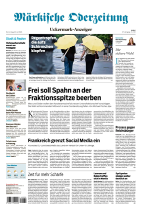 Cover of Markische Oderzeitung Uckermarkanzeiger