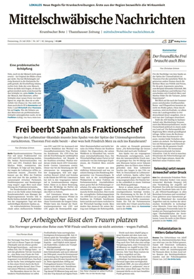 Cover of Mittelschwaebische Nachrichten