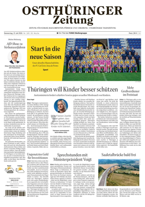 Cover of Ostthuringer Zeitung (Posneck)