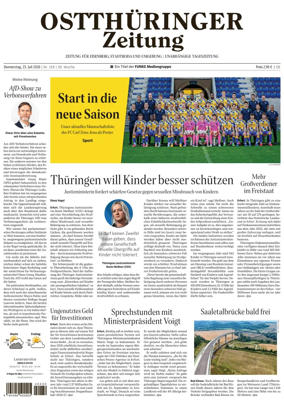 Cover of Ostthuringer Zeitung (Saale-Holzland-Kreis)