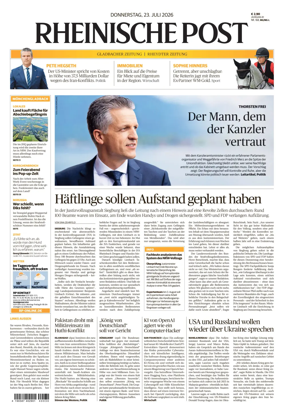 Cover of Rheinische Post - Monchengladbach and Korschenbroich