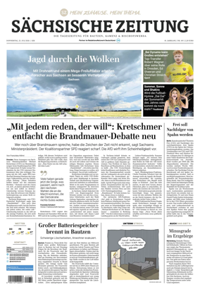 Cover of Sachsische Zeitung (Bautzen Kamenz & Bischofswerda)