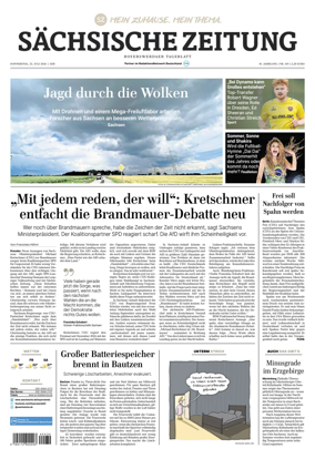 Cover of Sachsische Zeitung (Hoyerswerda)