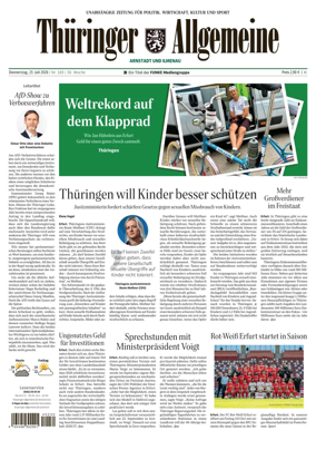 Cover of Thuringer Allgemeine (Arnstadt und Ilmenauz)