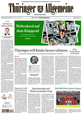 Cover of Thuringer Allgemeine (Weimar)