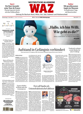 Cover of Westdeutsche Allgemeine Zeitung (Bochum)