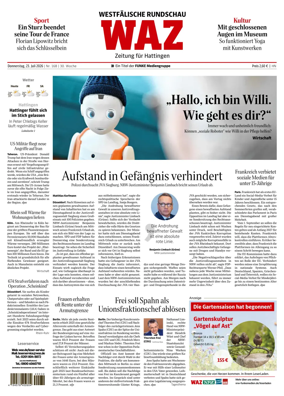 Cover of Westdeutsche Allgemeine Zeitung (Hattingen)