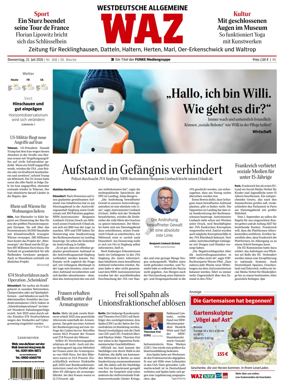 Cover of Westdeutsche Allgemeine Zeitung (Recklinghausen)