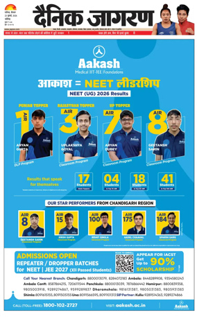 Cover of Dainik Jagran - Chandigarh