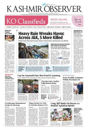 Cover of Kashmir Observer