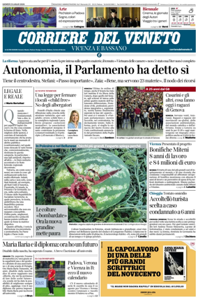 Cover of Corriere del Veneto (Vicenza e Bassano)