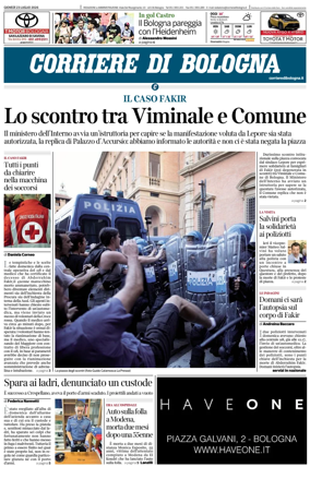Cover of Corriere di Bologna