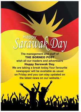 Cover of The Borneo Post (Sarawak)