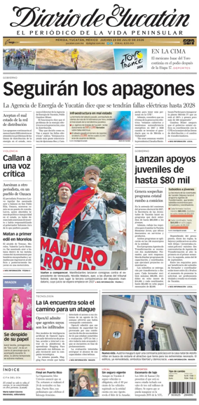Cover of Diario de Yucatan