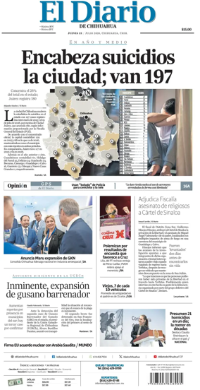 Cover of El Diario de Chihuahua