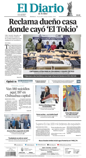 Cover of El Diario de Juarez