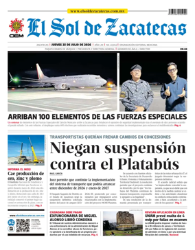 Cover of El Sol de Zacatecas