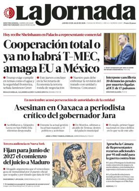 Cover of La Jornada