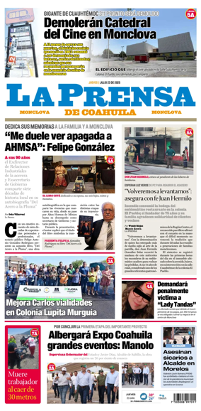Cover of La Prensa de Coahuila
