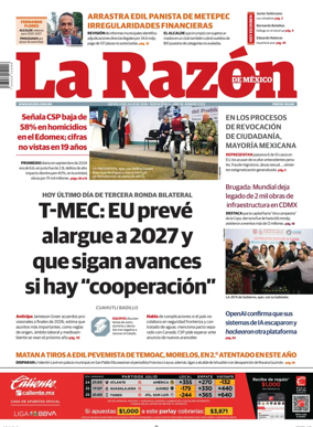 Cover of La Razon de Mexico