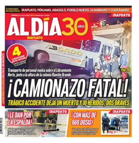 Cover of Periodico Al Dia (Irapuato)