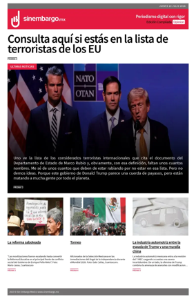 Cover of Sin Embargo Opinion