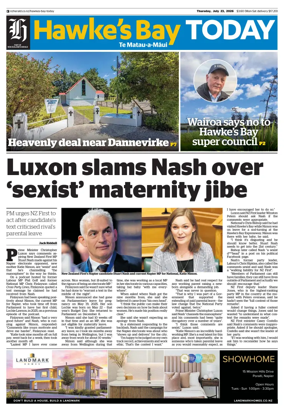 Cover of Hawke's Bay Today