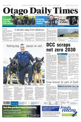 Cover of Otago Daily Times