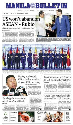 Cover of Manila Bulletin
