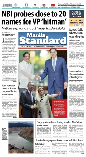 Cover of Manila Standard