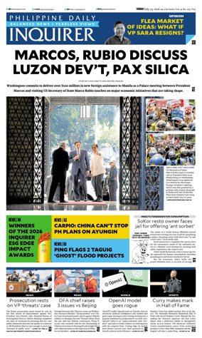 Cover of Philippine Daily Inquirer