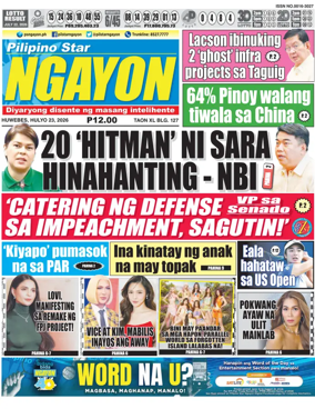 Cover of Pilipino Star Ngayon