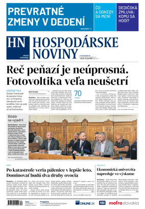 Cover of Hospodarske noviny