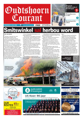 Cover of Oudtshoorn Courant