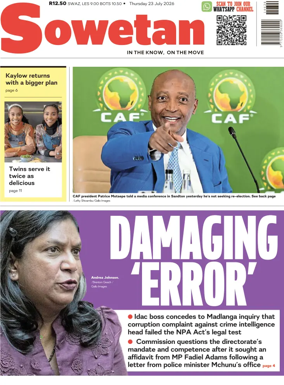 Cover of Sowetan