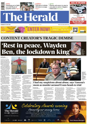 Cover of The Herald (South Africa)