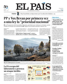 Cover of El Pais Madrid