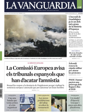 Cover of La Vanguardia (Catalonia - 1st edition)
