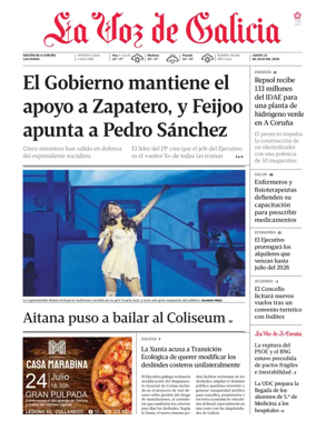 Cover of La Voz de Galicia (A Coruna)