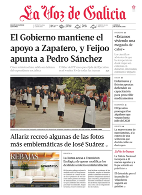Cover of La Voz de Galicia (Ourense)