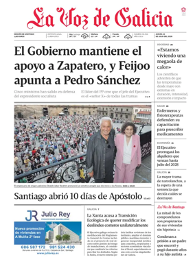 Cover of La Voz de Galicia (Santiago)