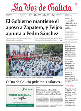 Cover of La Voz de Galicia (Vigo)