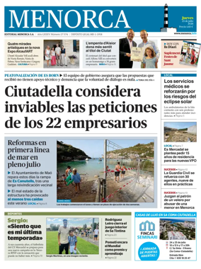 Cover of Menorca Diario Insular