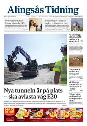 Cover of Alingsas Tidning