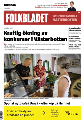 Cover of Folkbladet Vasterbotten