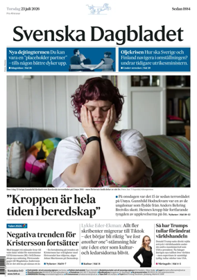 Cover of Svenska Dagbladet