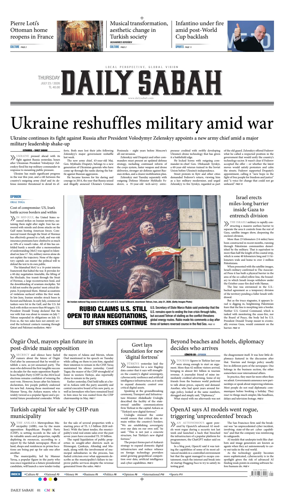 Cover of Daily Sabah (Turkey)